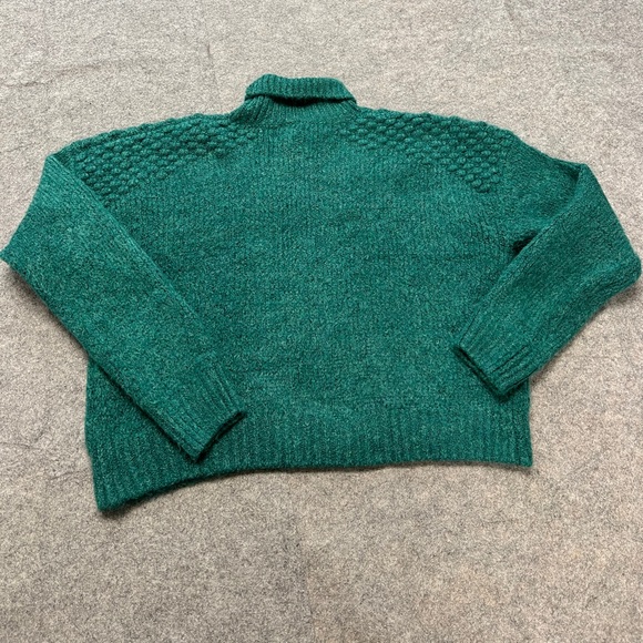 Free People Bradley Sweater Womens Medium Green Pullover Alpine Heather - Picture 5 of 14